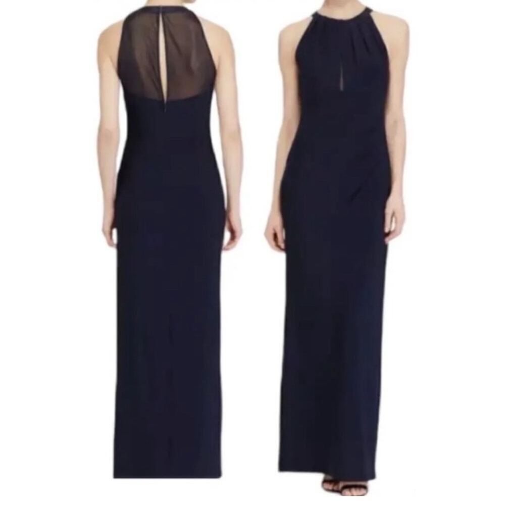 Ralph Lauren Blue Halter Backless Gown for mother of the bride or groom, Prom.